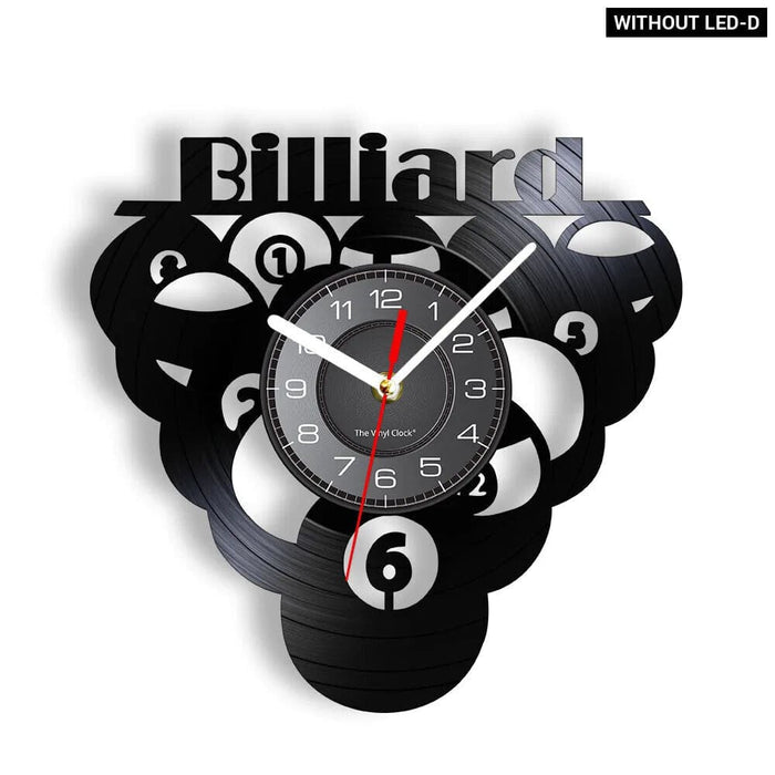 Vintage Billiards Vinyl Clock