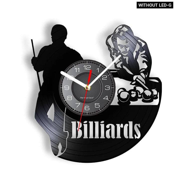 Vintage Billiards Vinyl Clock
