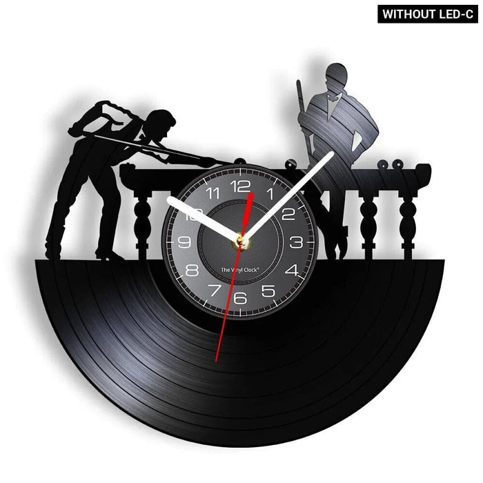 Vintage Billiards Vinyl Clock