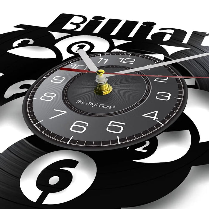 Vintage Billiards Vinyl Clock