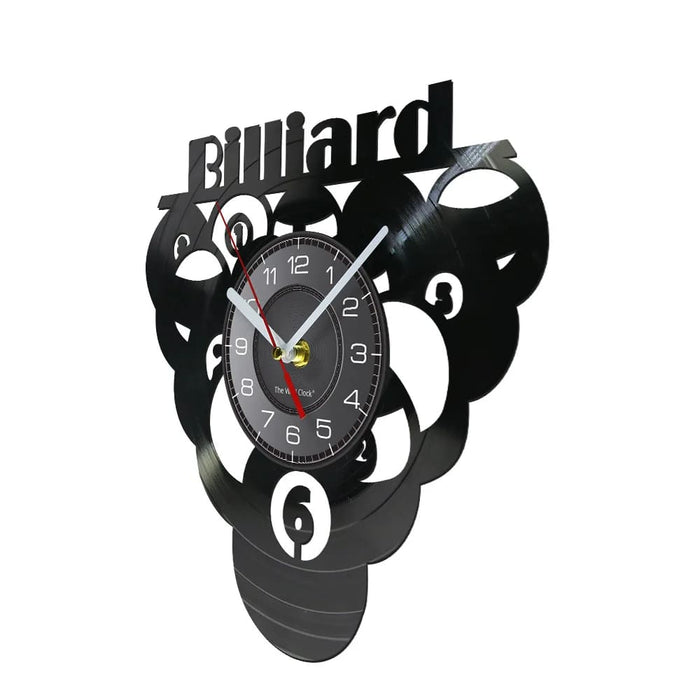 Vintage Billiards Vinyl Clock