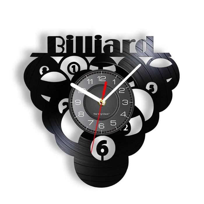 Vintage Billiards Vinyl Clock