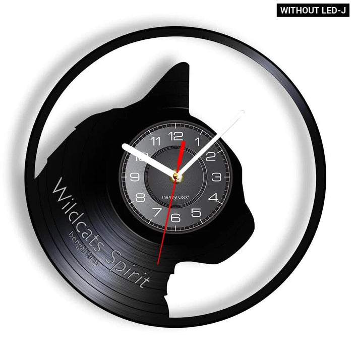 Vintage Cat Vinyl Wall Clock