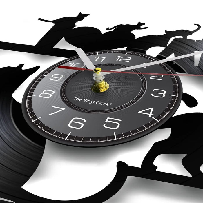 Vintage Cat Vinyl Wall Clock
