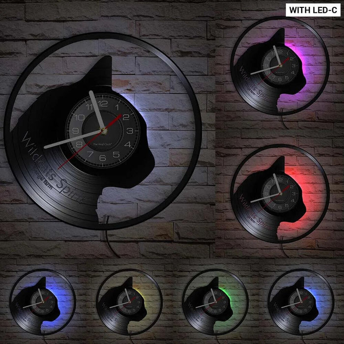 Vintage Cat Vinyl Wall Clock