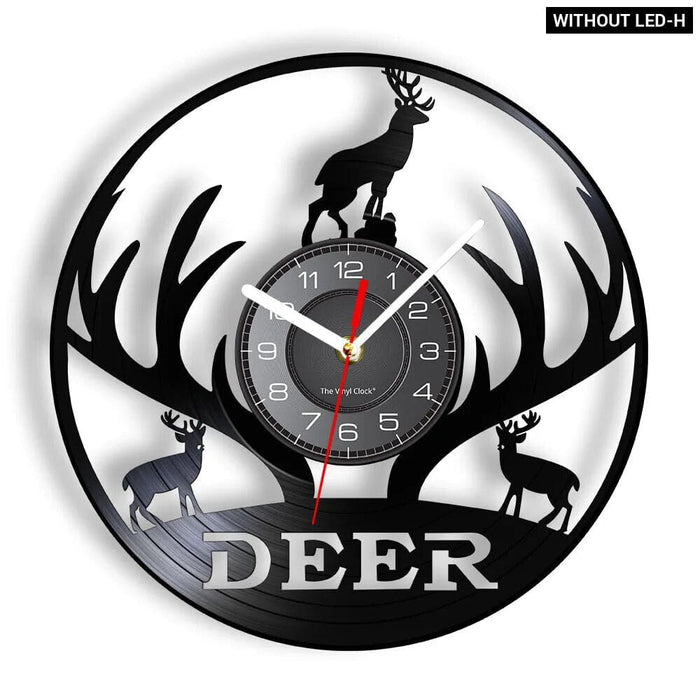 Vintage Deer Hunting Wall Clock