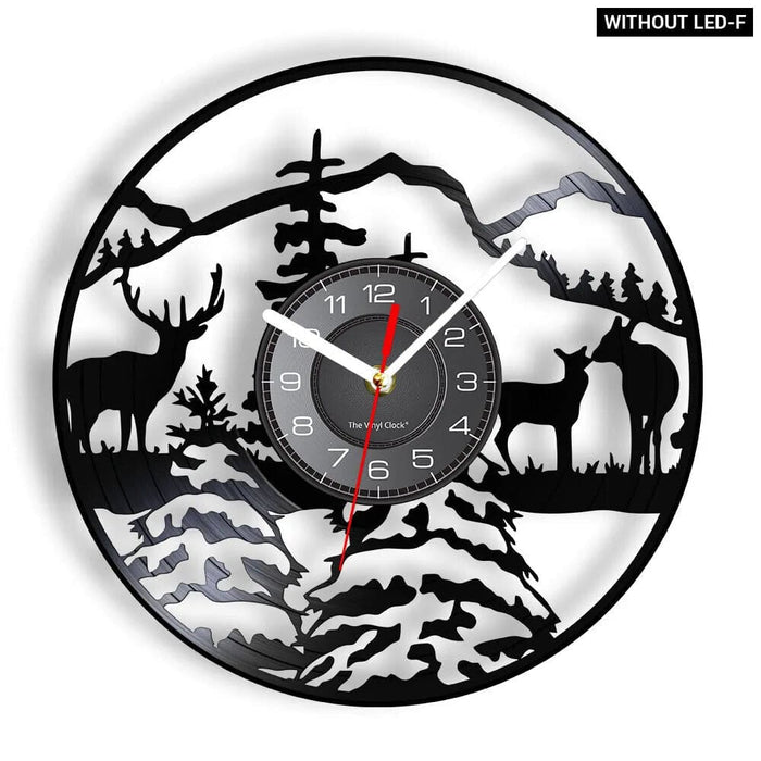 Vintage Deer Hunting Wall Clock