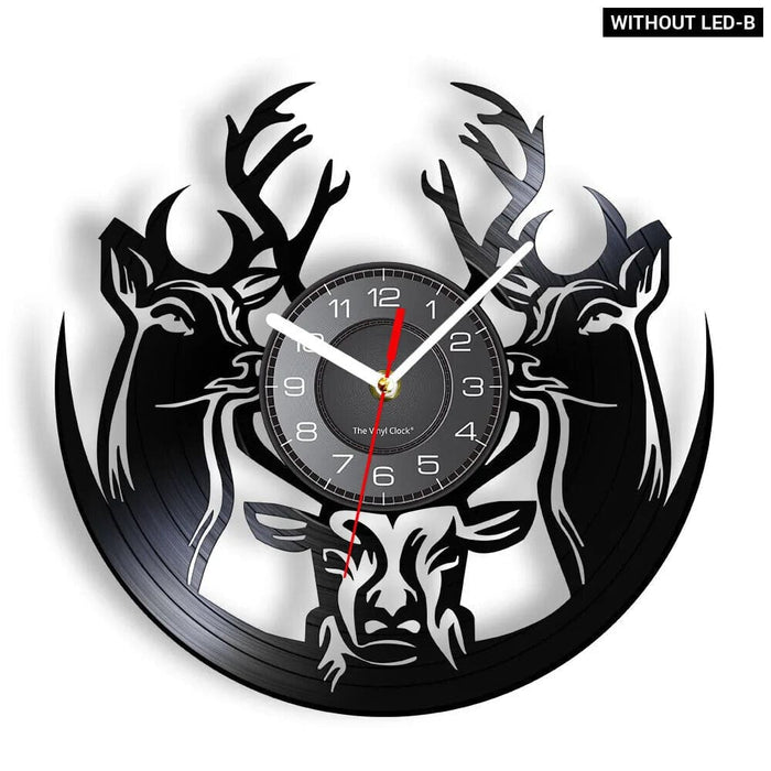 Vintage Deer Hunting Wall Clock