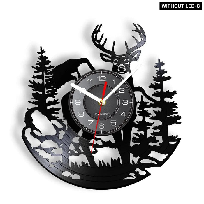Vintage Deer Hunting Wall Clock