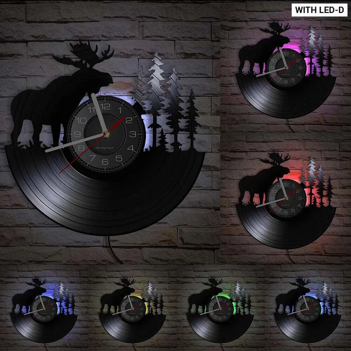 Vintage Deer Hunting Wall Clock