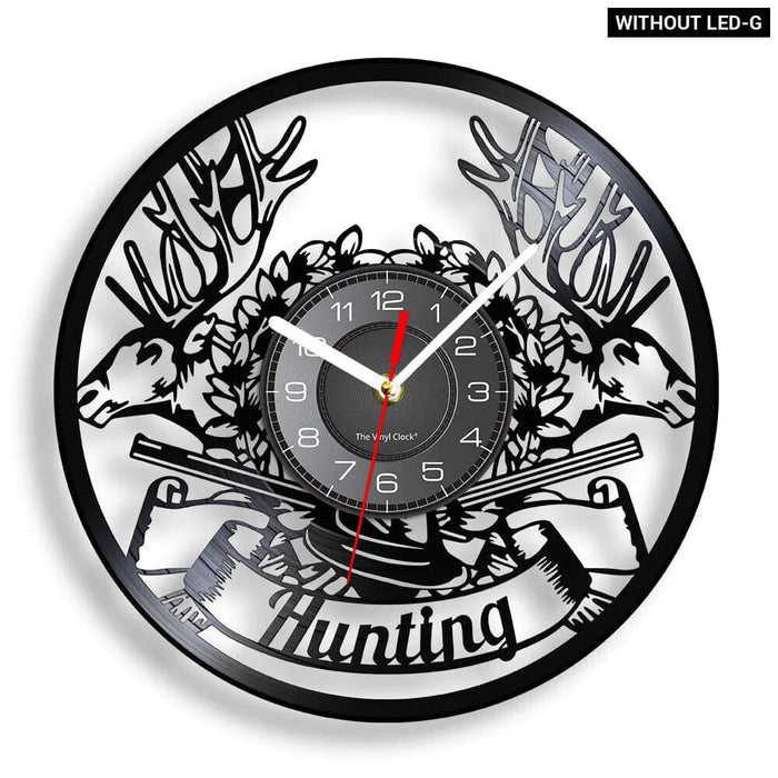 Vintage Deer Hunting Wall Clock