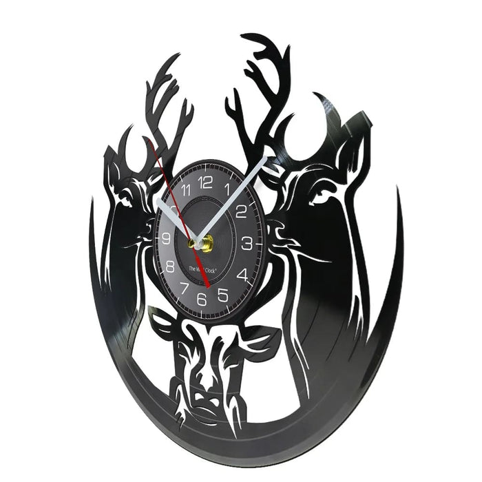 Vintage Deer Hunting Wall Clock