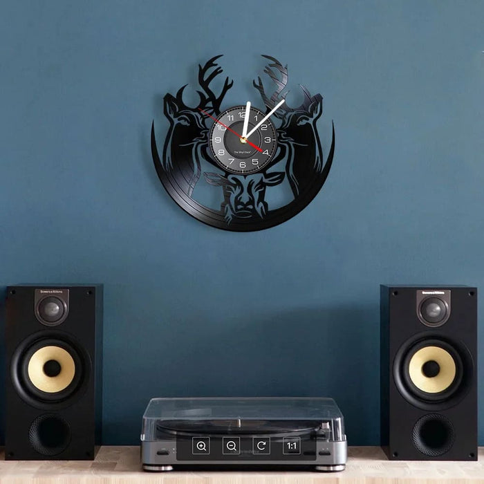 Vintage Deer Hunting Wall Clock