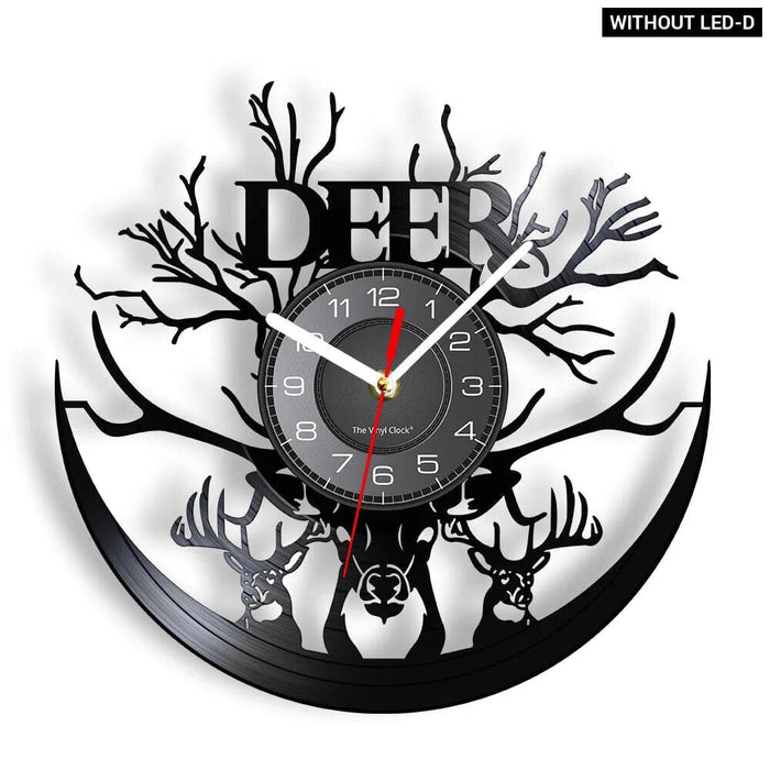 Vintage Deer Hunting Wall Clock
