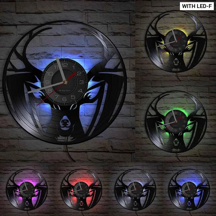 Vintage Deer Hunting Wall Clock