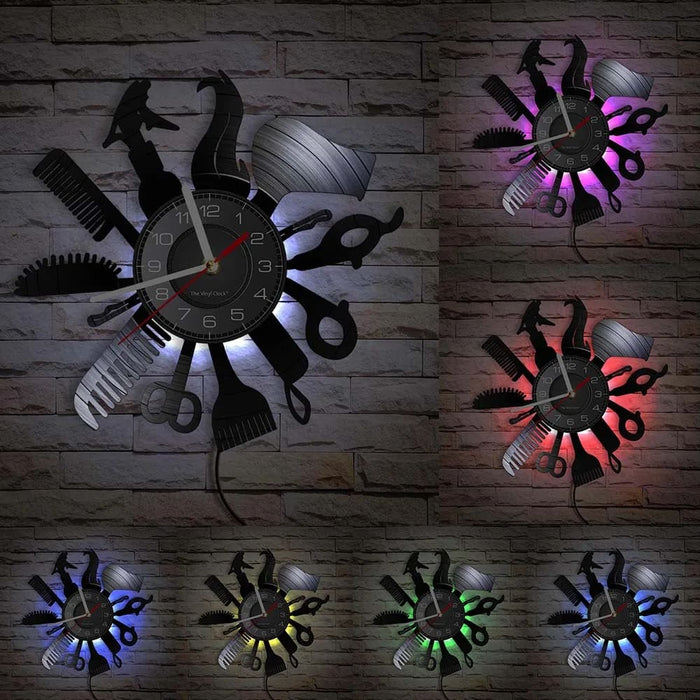 Vintage Hairdresser Wall Clock