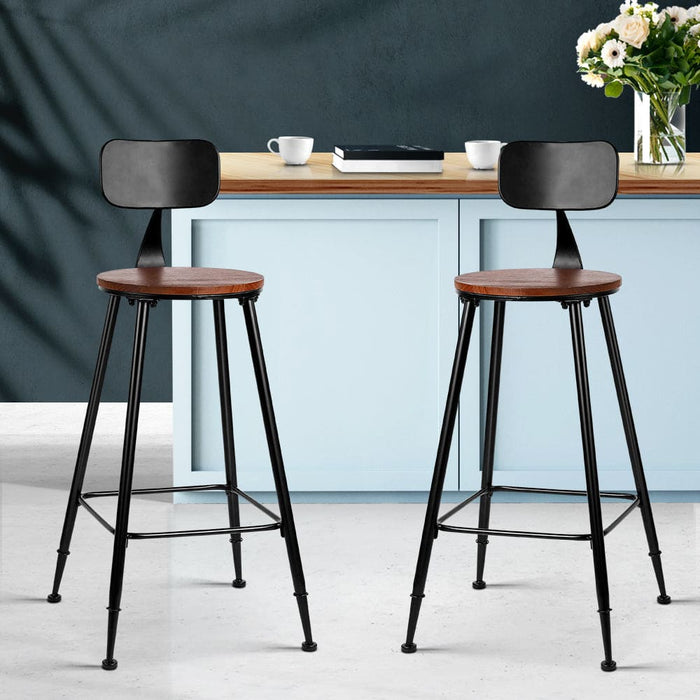 4x Vintage Industrial Bar Stool Retro Barstools Dining