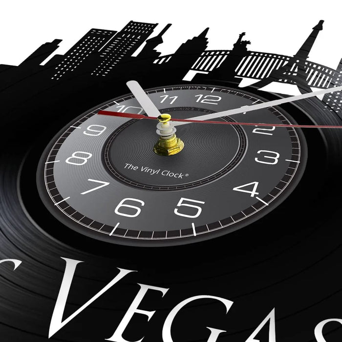 Vintage Las Vegas Skyline Vinyl Wall Clock
