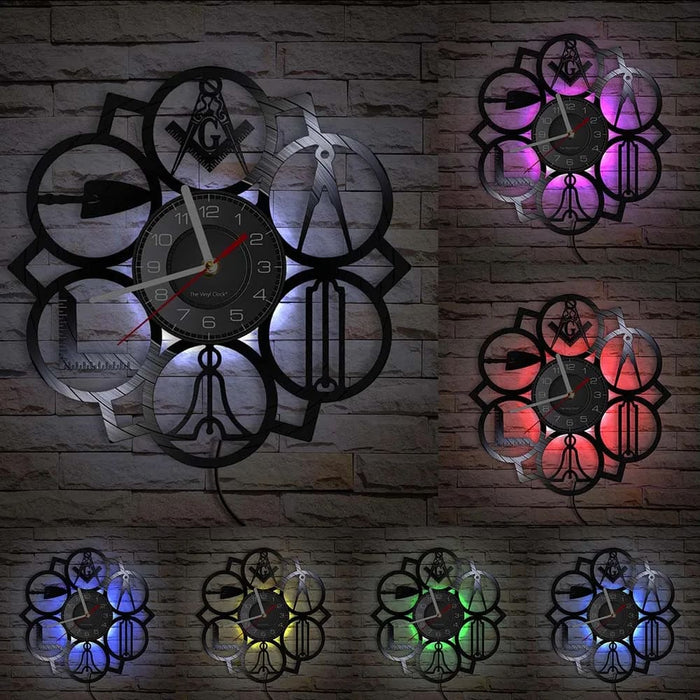 Vintage Masonic Wall Clock