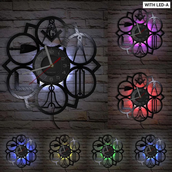 Vintage Masonic Wall Clock