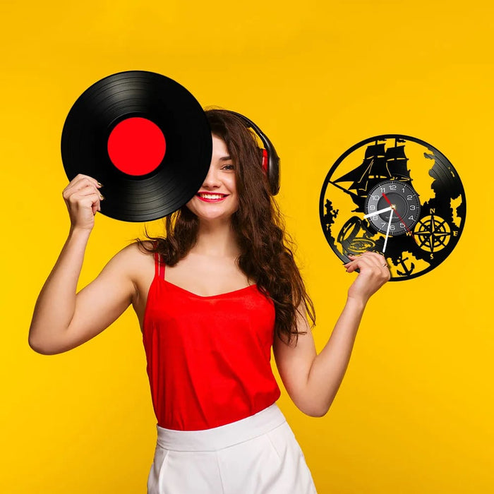 Vintage Nautical Led Wall Clock with Night Light