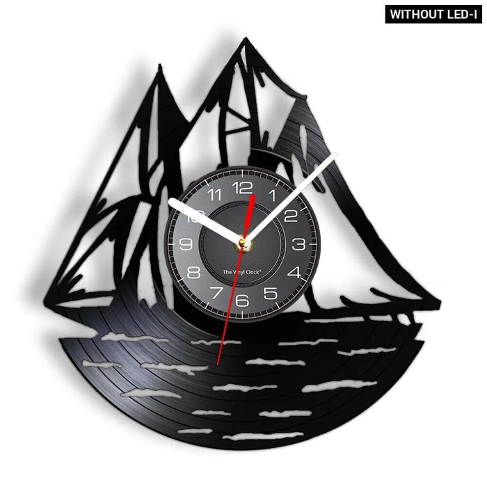 Vintage Nautical Led Wall Clock with Night Light