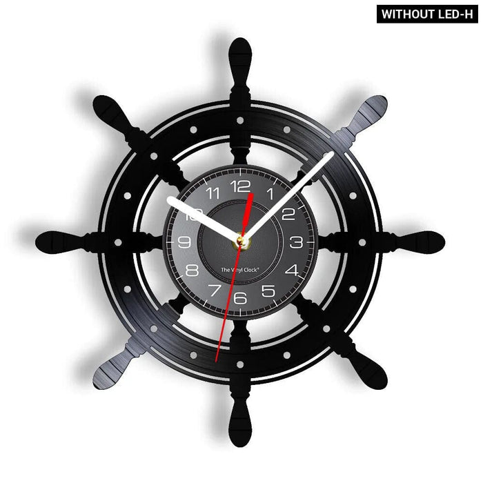 Vintage Nautical Led Wall Clock with Night Light