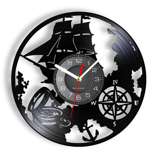 Vintage Nautical Led Wall Clock with Night Light