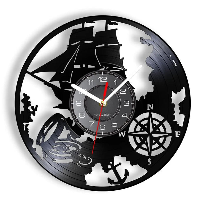 Vintage Nautical Led Wall Clock with Night Light