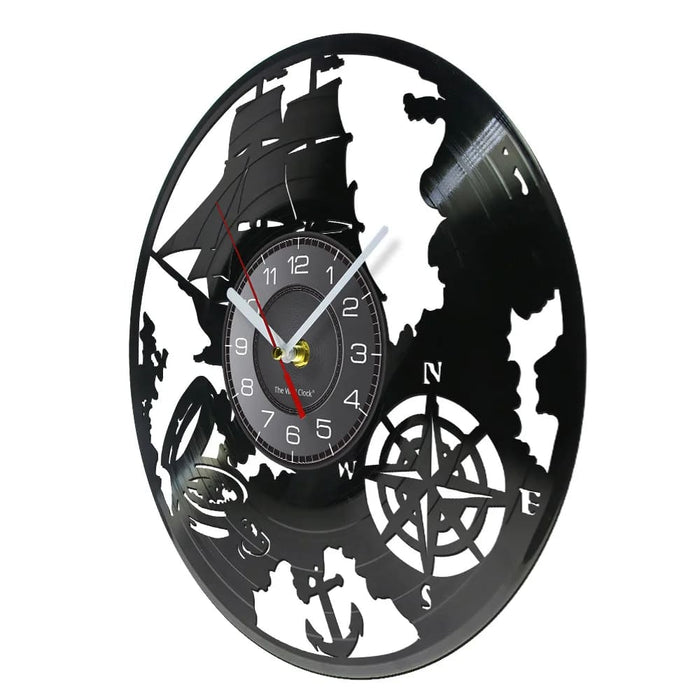 Vintage Nautical Led Wall Clock with Night Light