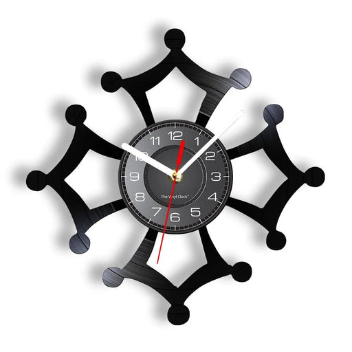Vintage Occitania Cross Vinyl Record Wall Clock
