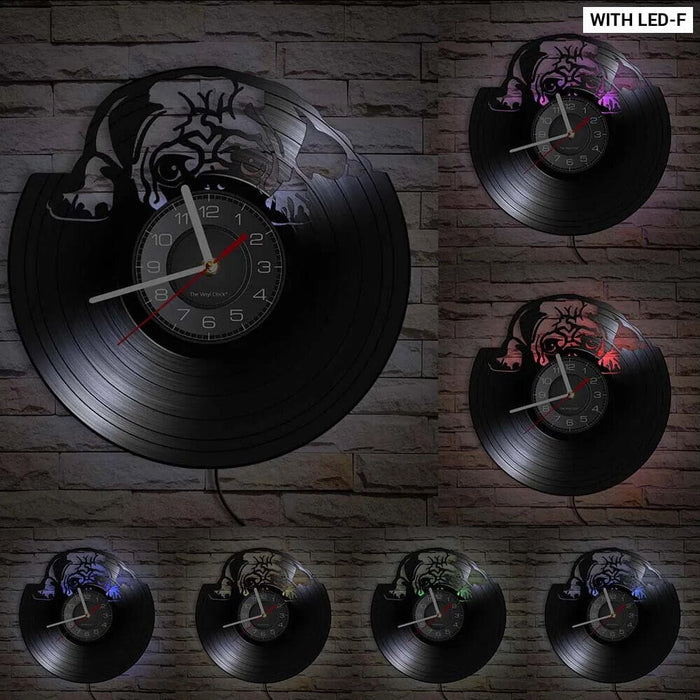 Vintage Pug Dog Wall Clock