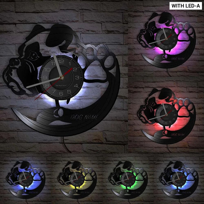 Vintage Pug Dog Wall Clock