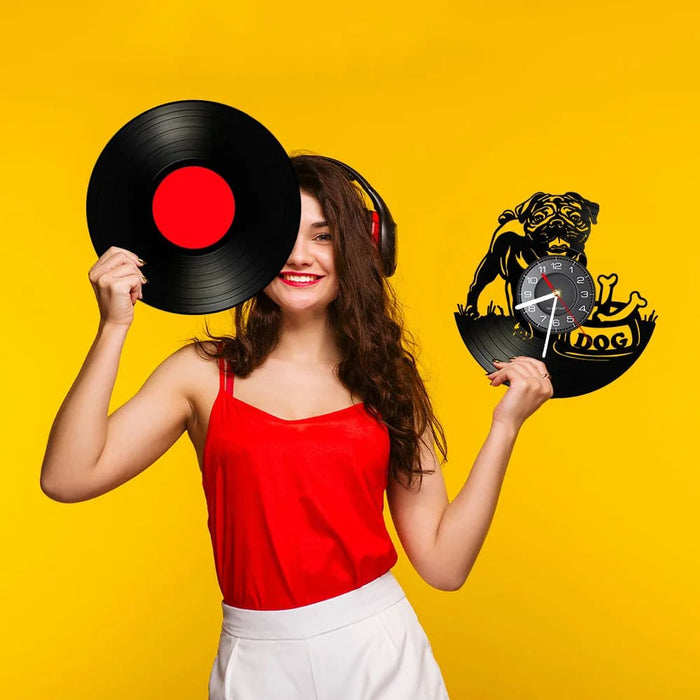 Vintage Pug Dog Wall Clock