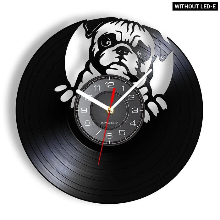 Vintage Pug Dog Wall Clock