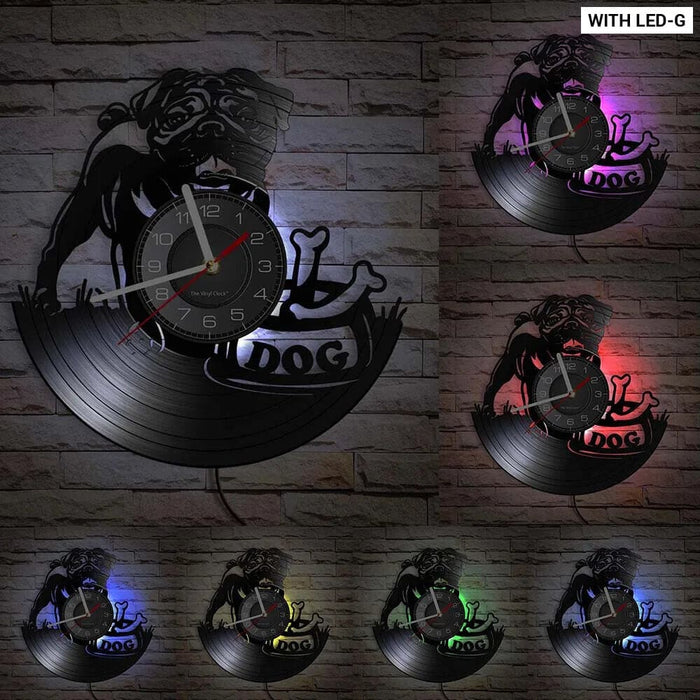 Vintage Pug Dog Wall Clock