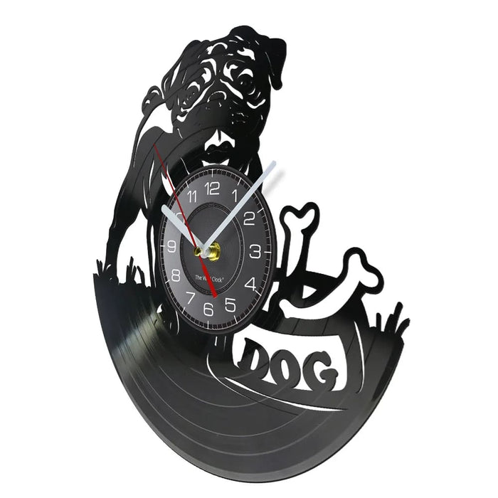Vintage Pug Dog Wall Clock