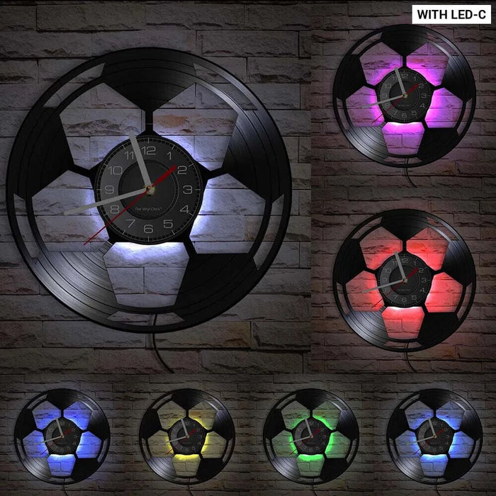 Vintage Soccer Ball Wall Clock