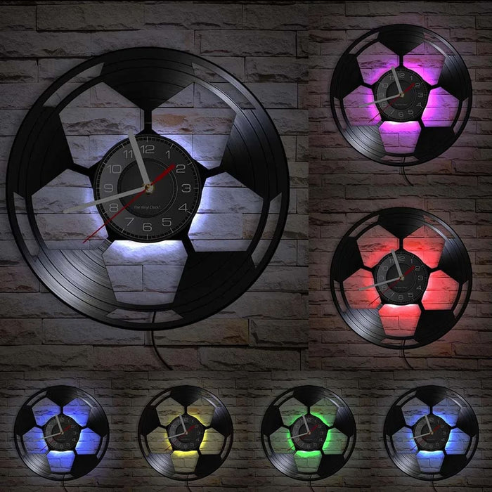 Vintage Soccer Ball Wall Clock