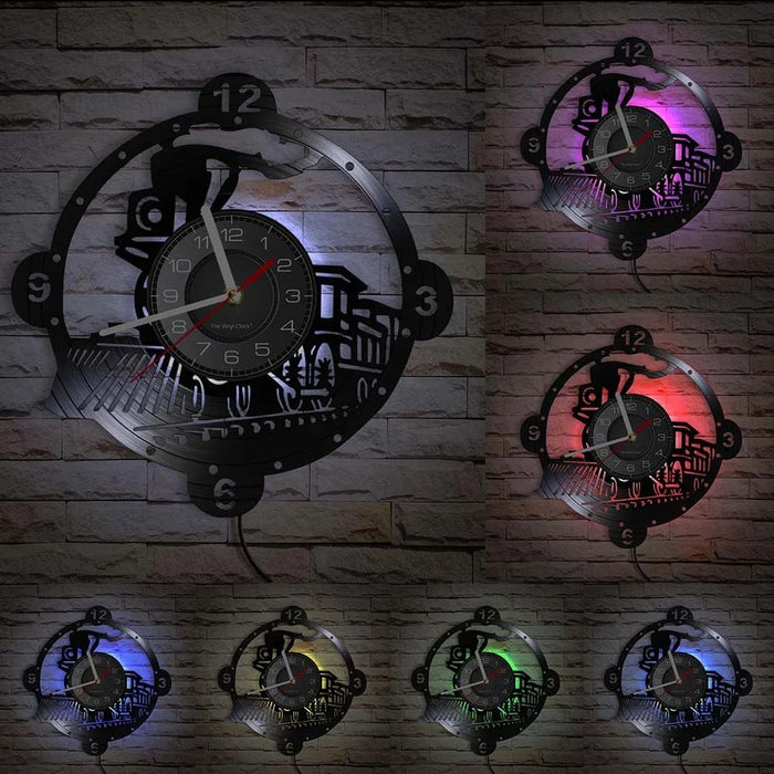 Vintage Steam Locomotive Wall Clock