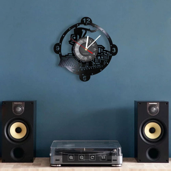 Vintage Steam Locomotive Wall Clock