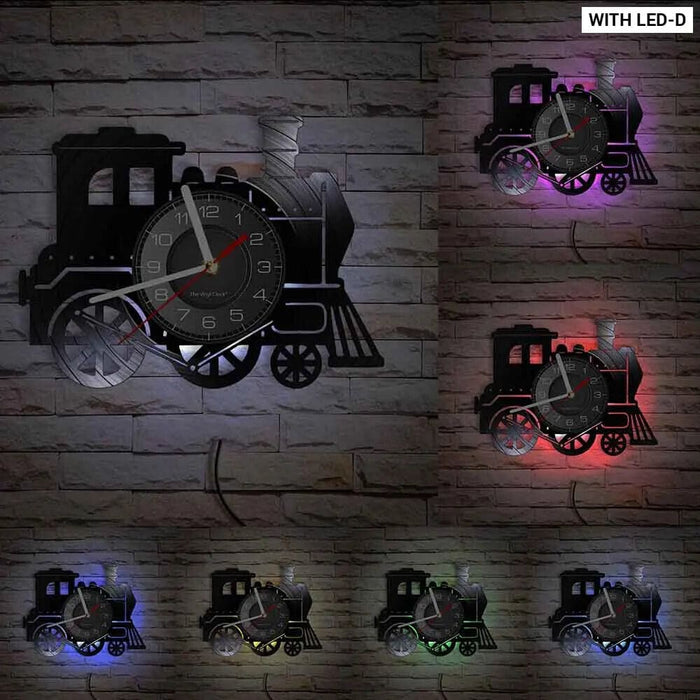 Vintage Steam Locomotive Wall Clock