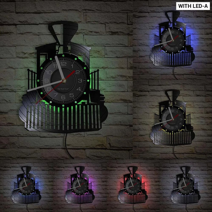 Vintage Steam Locomotive Wall Clock