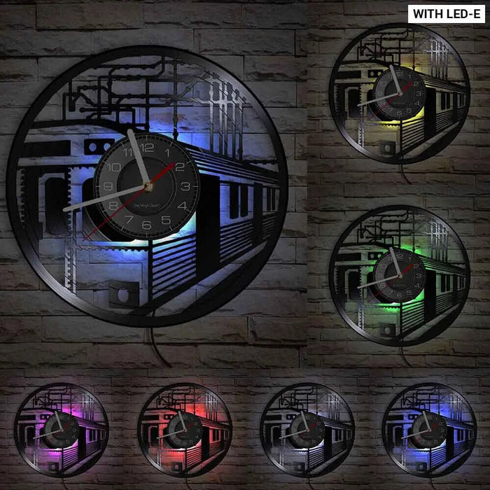 Vintage Steam Locomotive Wall Clock