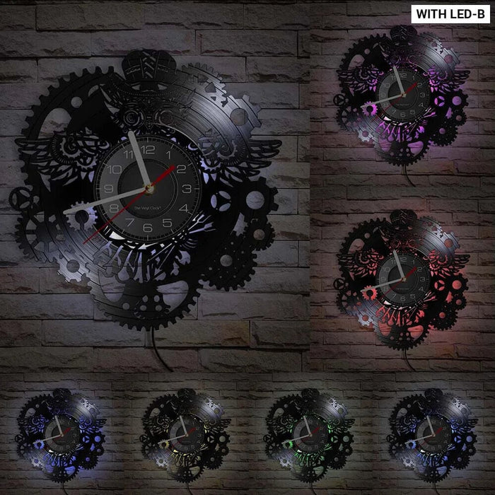 Vintage Steampunk Owl Wall Clock