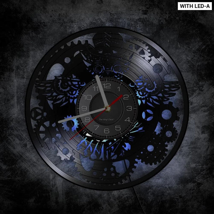 Vintage Steampunk Owl Wall Clock