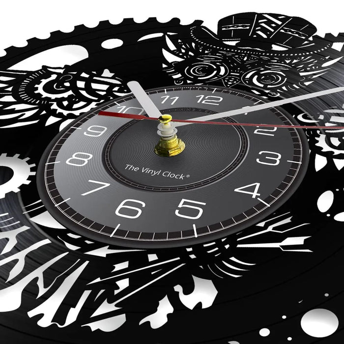 Vintage Steampunk Owl Wall Clock