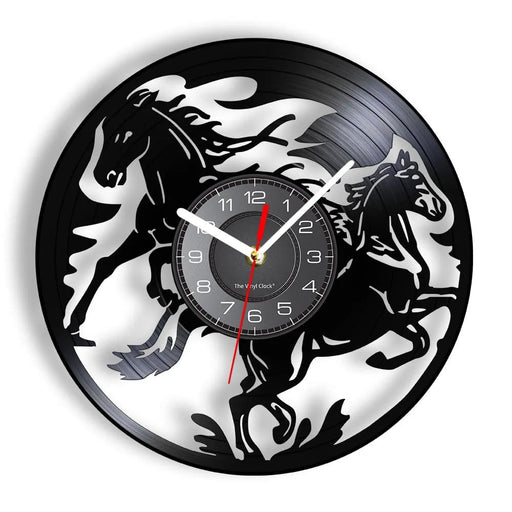 Vintage Vinyl Horse Wall Clock