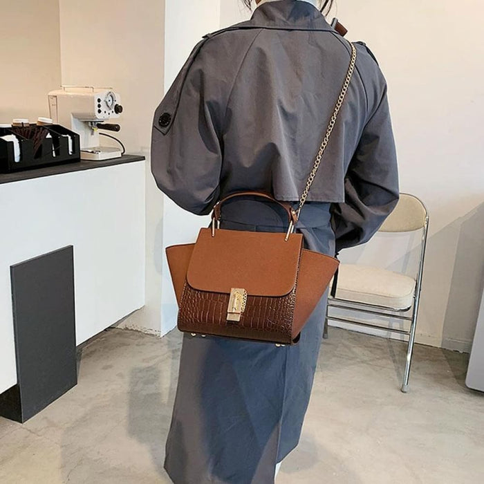 Vintage Wing Shape Frosted Handbag Versatile Chain