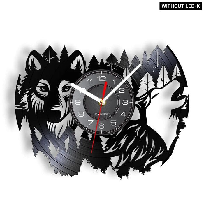 Vintage Wolf Wall Clock for Wildlife Lovers